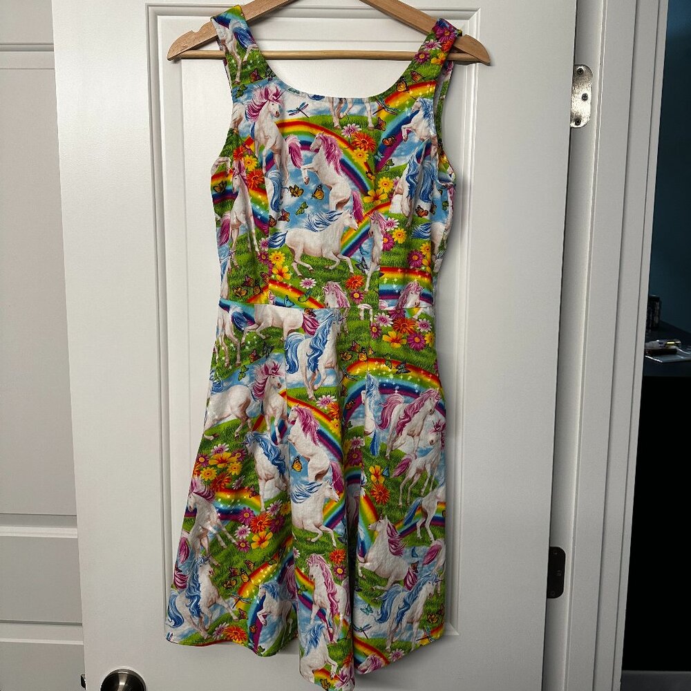 Rretrolicious Unicorns and Rainbows Skater Dress